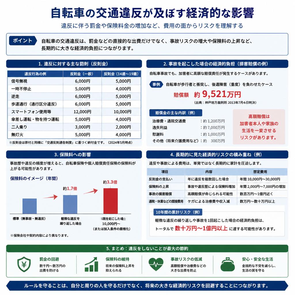 経済面からみる自転車と交通違反