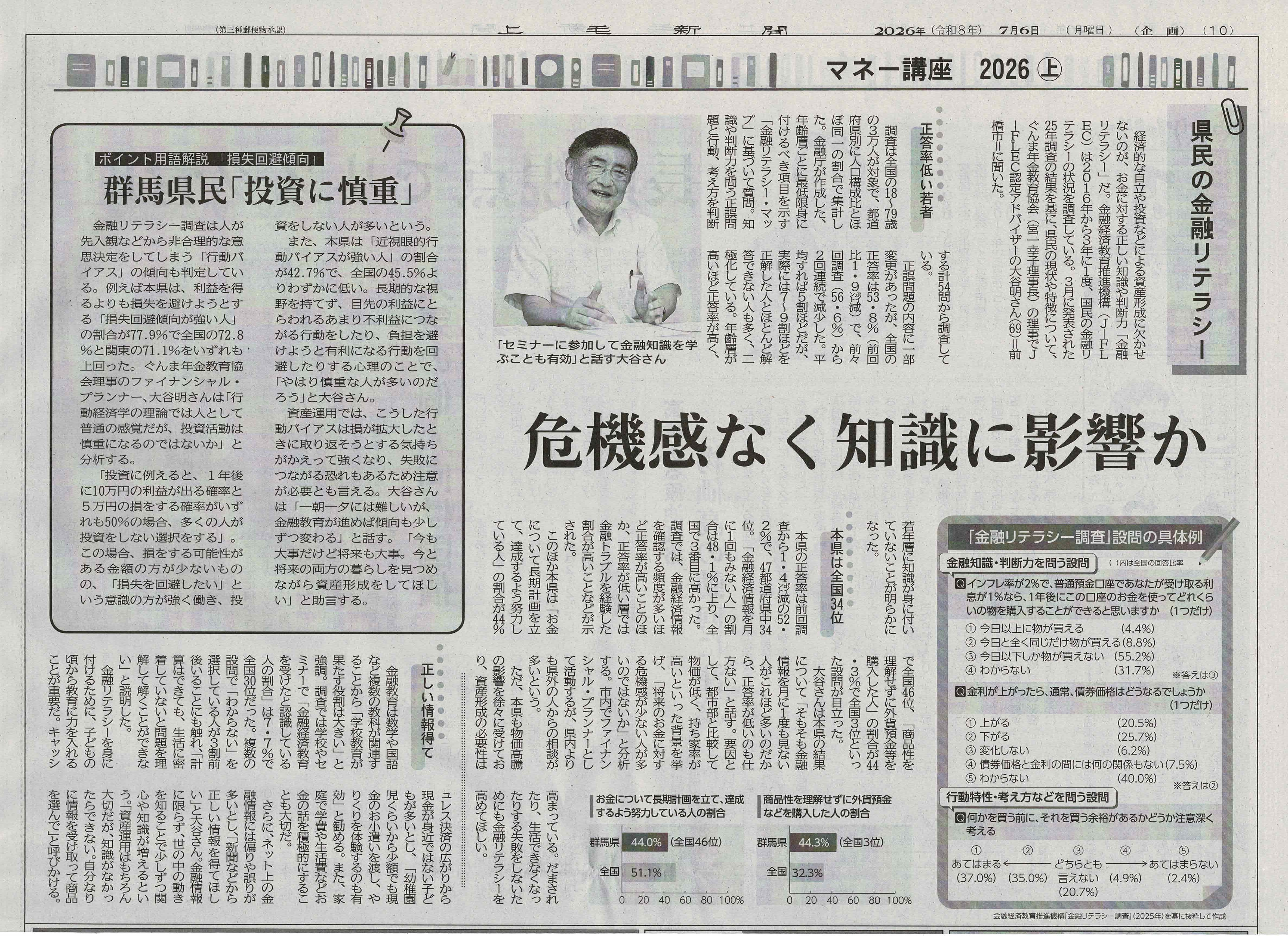 上毛新聞に掲載されました